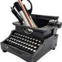 Vintage Typewriter Pencil Holder for Desk, Retro Old Typewriter Pen Holder for Home Office Desk Decor,Unique Gifts for Typewriter Lovers