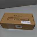 Seltomer Sponge Holder for Kitchen Sink Sponge Holder Over Faucet - Stainless Steel Sink Caddy Organizer with Quick Stone Drying Mat (Black) (Large)