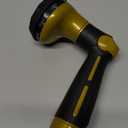 FANHAO Garden Hose Nozzle Heavy Duty, 100% Metal Water Hose Sprayer with 8 Spray Patterns, High Pressure Spray Nozzle Thumb Control On Off Valve for Outdoor Lawn & Plant Watering, Car & Pet Washing (Yellow)