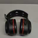 Bluetooth 5.4 Hearing Protection Headphones with 1200mAh Rechargeable Battery, 120H Working Time, 30dB SNR, Ear Muffs with Larger Buttons for Easy Operation, Superior Stereo Sound Quality Black-Red