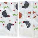 Chicken Flour Sack Kitchen Dish Towels Set of 2 Cotton Flour Sack Towel Large 20"x30" Flour Sack Towel