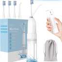 Marchpower Innovative 2-in-1 Electric Toothbrush with Water Flosser – Ultrasonic Cleaning, Compact Travel Design, 3+3 Modes, IPX7 Waterproof, USB-C Rechargeable, with 3 Dupont Brush Heads & 1 Jet Tip