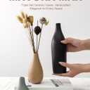 Ceramic Vase Set of 3 Modern Neutral, Flower Vases for Centerpieces, Vases Home Decor Rustic Farmhouse Decor for Table, Shelves, Enterway, Living Room, Bedroom, Office, Kitchen (Grey Black Brown)