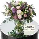 Houseables Mirror Centerpieces for Tables, Round Mirrors for Centerpieces, Mirrored Trays, Round Table Plate Tray, Circle, Glass Charger, Wedding, Center Piece, Small, Base, Candle, 8 Inch, 12 Pack (Silver)