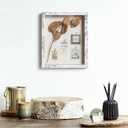 Califortree 8x10 Shadow Box Frame with Linen Back - Real Glass, Push Pins Included, Sturdy Rustic Memory Display Case, Fits 6.8x8.8 Inserts, Distressed White