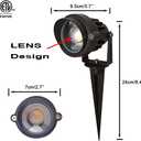 8Pack 5W Low Voltage Landscape Lights with Connectors Outdoor Lighting 24V AC/DC Focusing Lens LED Landscape Spotlights,600LM Warm White Waterproof Outdoor Garden Yard Lights