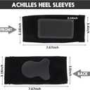 Nuanchu 2 Pairs Padded Skate Socks Ice Skating Protection Socks Lace Bite Gel Pads Ankle Malleolar Sleeves Protection Guards for Front Foot Shin Achilles Tendon Heel