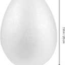 STOBOK 2Pcs 8-Inch Foam Eggs for Crafts White Polystyrene Eggs for DIY Painting School Projects Easter Party Decorations