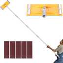 Pole Sander for Drywall, Wall Sander for Painting Prep, Ceiling Sander, Drywall Sander Tool with Extendable Pole 31" to 74", Deck Sander, Popcorn Ceiling Removal Tool, 5 Sandpapers