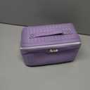 BOYATU Travel Makeup Bag Cosmetic Bags for Women: Large Capacity 3 Pcs Set Make up Bag with Compartments - Waterproof Vegan Leather Toiletry Organizer Bags with Handle - Travel Essentials(Purple)