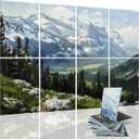 Art3d Soundproof Wall Panels 48"x32", 8-Pack Acoustic Wall Art Panels, Sound Absorbing Decorative Wall Panels for Living Room, Bedroom, Kitchen, Studio, Polyester UV Print (Mountain View)