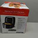 Gourmia Air Fryer - 6 Qt Large Capacity, FryForce 360, Digital Display with 12 Presets, Roast, Bake, Broil, Dehydrate, Dishwasher Safe Accessories, Black