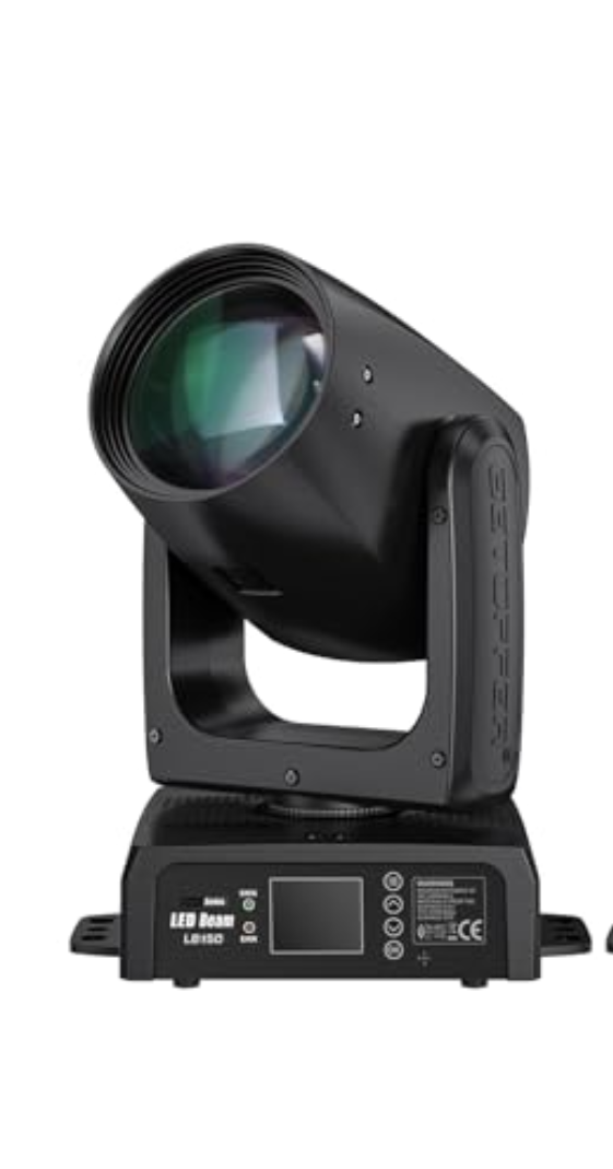 BETOPPER 150W Moving Head DJ Light with Beam 12 GOBO 12 Colors 1 Prism Plate DMX Sound Activated Stage Light for DJ Party Bar Wedding Stage Lighting, Pack Of 1
