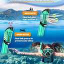 Snorkeling Gear for Adults, Adult Snorkel Set with Panoramic Anti-Leak and Anti-Fog Tempered Glass Snorkel Mask, Dry Top Snorkel, Snorkle Mask Set Adult with Mesh Bag Ear Plug for Snorkeling (Malachite Green (1 Set))