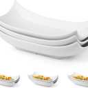 LAUCHUH Decorative Bowl Serving Platter White Serving Dishes Decorative Centerpiece Deep Serving Bowl Serving Dishes and Platters 12-Inch Set of 3 for Father's Day