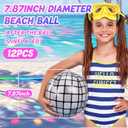 12 Pack Disco Beach Ball Inflatable 7.87" Shiny Disco Design Beach Balls for Swimming Pool Summer Games Kpop Birthday Party Supplies and Decorations