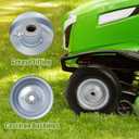 DaisyInner 2 Pcs 11x4.00-5 Flat Free Solid Smooth Tread Tire on Wheel, 3.4-4''-4.5''-5 Centered Hub and 3/4 or 5/8 Bushing, Lawn Mower Tires for Zero Turn for Lawn, Garden Turf