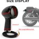 PSLER Motorcycle Front Rear Bullet LED Turn Signal Indicator Lights Integrated Brake Running Light Mount Kit with Bracket for Sportster XL883 XL1200 1992-later, Black