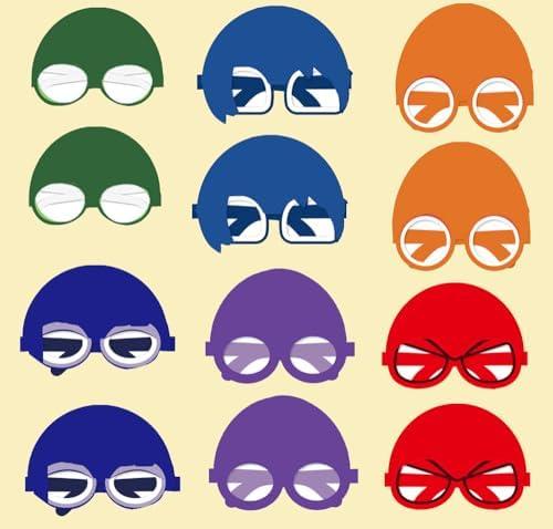 LIFETOOLS-LT Birthday Photo Prop Party Favor Packs, 12Pcs Paper Party Glasses Masks for Boys Girls Cartoon Happy Inside Themed Birthday Gift; TDJ