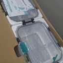 HOMBERKING 8 Pack Glass Meal Prep Containers 3 Compartment, 36oz Glass Food Storage Containers with Lids, Airtight Lunch Bento Boxes, BPA-Free & Leak Proof (8 lids & 8 Container) - Black