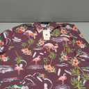 SSLR Mens Hawaiian Shirt Flamingos Casual Short Sleeve Button Down Shirts Aloha Shirt (2X-Large, Deep Purple)