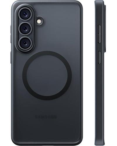 TORRAS Magnetic for Samsung Galaxy S26 Case, [12FT Military-Grade Protection] [Fit for MagSafe] Shockproof Protective Slim Case for Samsung S26 Case, DIY Buttons Thin Matte, Translucent Black