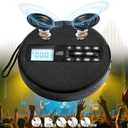 CD Player Portable with Speakers  Rechargeable Personal CD Player for Car and Home, Small Fabric Music Player with Backlit Display, AntiSkip, AUX/USB Port  Ideal for Audiobooks & Gifts