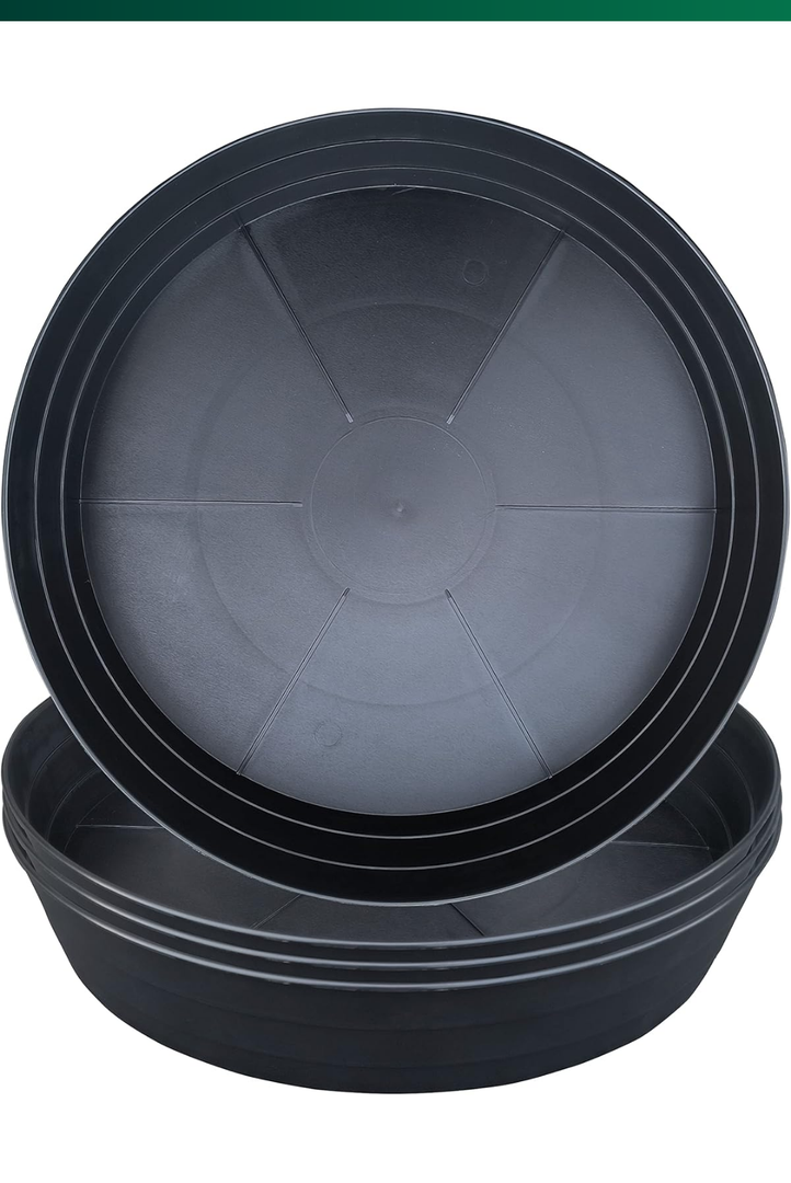 Plant Saucers, 3 PACK OF 18inch Saucers, 3 PACK OF 20inch Saucers, 6 SAUCERS TOTAL