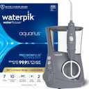 Waterpik Aquarius Water Flosser For Teeth Cleaning, Gums, Braces, Dental Care, Electric Power With 10 Settings, 7 Tips For Multiple Users And Needs, ADA Accepted, Gray WP-667