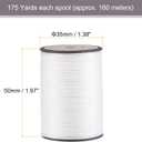 uxcell Thin Waxed Thread 175 Yards 0.45mm Dia Polyester Wax-Coated String Cord for Machine Sewing Embroidery Hand Quilting Weaving, White