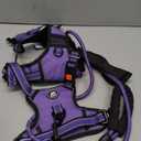 IVY&LANE No Pull Dog Harness for Large Dogs, Dog Vest Harness with Leash, Safety Belt and Storage Strap, Fully Adjustable Harness, 360 Reflective Strip, Soft Handle (Purple, XL)