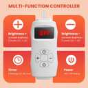 Wolezek Red Light Therapy Lamp for Body Face, 160 3-in-1 LED Beads Red Infrared Light Therapy Device with Timer, 5-Level Brightness, 660nm & 850nm Dual Wavelength for Skin Muscle, Home Use, 4-Head