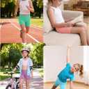 Resinta 6 Pack Girls Bike Shorts Under Dress Dance Cartwheel Shorts for Toddler Kids Summer Clothes Multicolor, 13-14Y