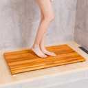 NNN 40" x 20" Teak Shower Mat Handcrafted, Marine-Grade Reinforced, Supports Up to 400 lbs, Indonesian Teak.