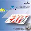 5 x 3 x Exit Sign Stickers, Exit Signs Designed as per NFPA Safety Standards (10 x 7 inches) Premium UV Protected, Strong Adhesive Vinyl Scratch, Fade Resistance and Spill Proof, Indoor and Outdoor
