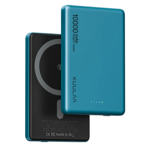 Kuulaa Magsafe Battery Pack 10000mAh Slim Magsafe Portable Charger 0.47in Magnetic Wireless Apple Portable Charger 20W USB-C Power Delivery Power Bank for iPhone 15/ 14/ 13/ 12 Serie, (Dark Green)