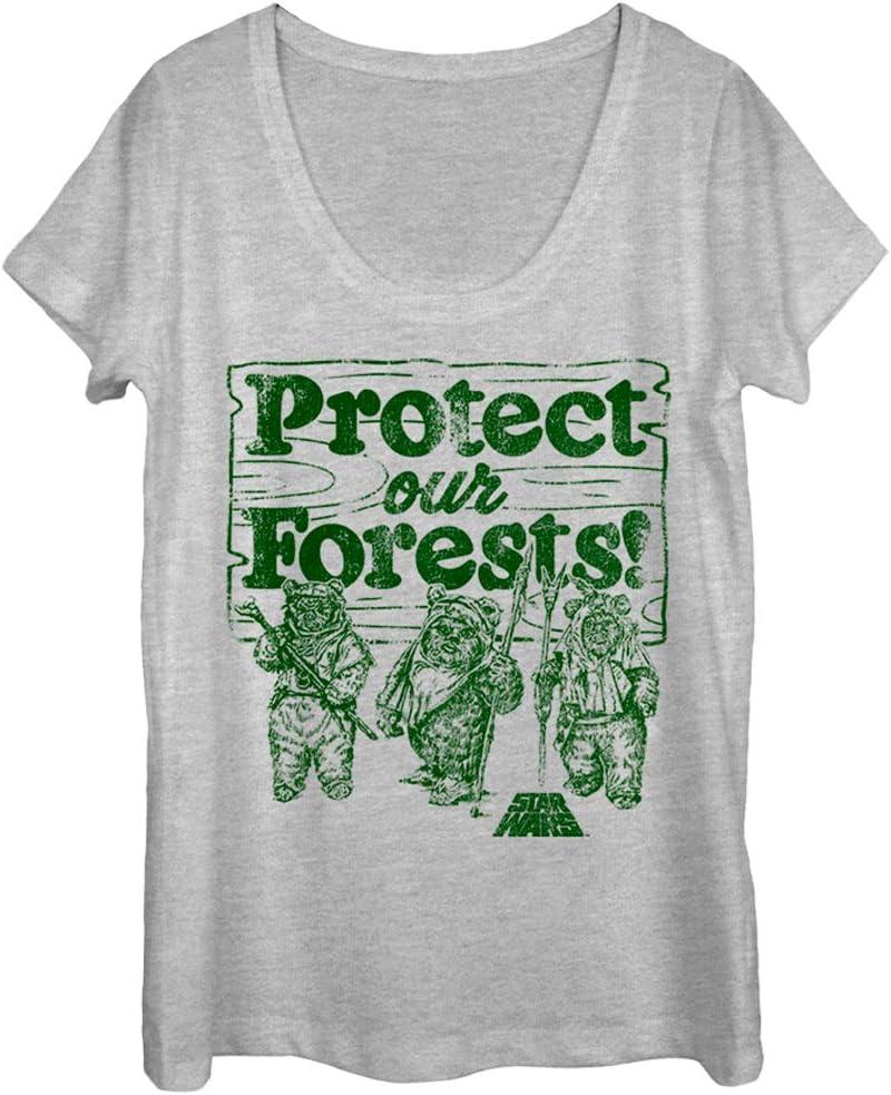 Star Wars Women's Protect Our Forest (Gray, L)