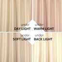 Champagne Gold Sparkle Shower Curtain: Beige Cream Silver Glitter Bling Shiny Fabric Decorative Shower Curtains for Bathroom - Waterproof Washable Luxury Metallic Satin Bath Curtain - 72x72