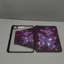 Casetego for iPad Pro 11 Inch Case 2024 5th Generation (M4) Case with Pencil Holder,360Rotating Adjustable Stand Protective Cover,All Butterfly