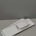 Flamorrow Dual Hose Portable Air Conditioner Window Kit, Adjustable Window Seal Plates for 5" Diameter Exhaust Hose, Sliding AC Window Vent Kit with Foam Seal Strip, White