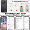 Vinich for iPhone 15 Pro Wallet Case with Card Holder, RFID Blocking Credit Slots Kickstand Shockproof Phone Cover Fit for iPhone 15 Pro 6.1" Black