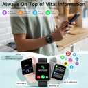 Smart Watch for Men Women, 1.8" Fitness Tracker for Android & iPhone, Answer/Make Calls, Alexa Built-in, Heart Rate/Sleep/SpO2 Monitor Smartwatch, IP68 Waterproof Watches 101+ Sport Modes, 2 Bands