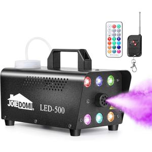 Joiedomi Halloween Fog Machine with 13 Colors, 500W Halloween Smoke Machine with 4 light modes & Wireless Remote Control for Parties Decoration Holiday Events, Wedding (Not Included Atomized Liquid)