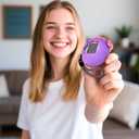 3 x ANKHOH Case for Tamagotchi Paradise, Soft Silicone Protective Cover & Skin with Detachable Lanyard for Virtual Electronic Pet , Anti-Scratch Holder for Travel and Everyday Carry (Purple)
