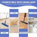 60 Pack Disposable Microfiber Cleaning Pads for Bona Mop | Heavy-Duty Replacement Pads Compatible with 15-18 inch Spray Flat Mops | Multi-Surface Hardwood Floor Cleaner Pad Refills