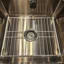 SOFINNI Sink Protectors for Kitchen Sink Bottom with White Coating Grate Insert Grid Sink Bowl Drying Rack Steel Medium (12.5" x 16.25")