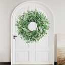 Eucalyptus Wreaths for Front Door Winter 22Inch Spring Eucalyptus Wreath Green Greenery All Seasons Artificial Wreaths for Outdoor Outside Indoor Window Porch Home Farmhouse Hanging Decorations