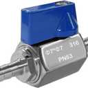 Beduan 1/4" Hose ID Barb Ball Valve 316 Stainless Steel Mini Shut Off Valve for Water Gas Fuel Drip Irrigation and Aquarium