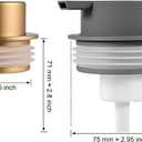 Upgrade Your Soap Dispenser with LALA DOLCE Rust-Proof Gold Plastic Pump Replacement - Wide Mouth Dispensers (Gold, Foam Pump)