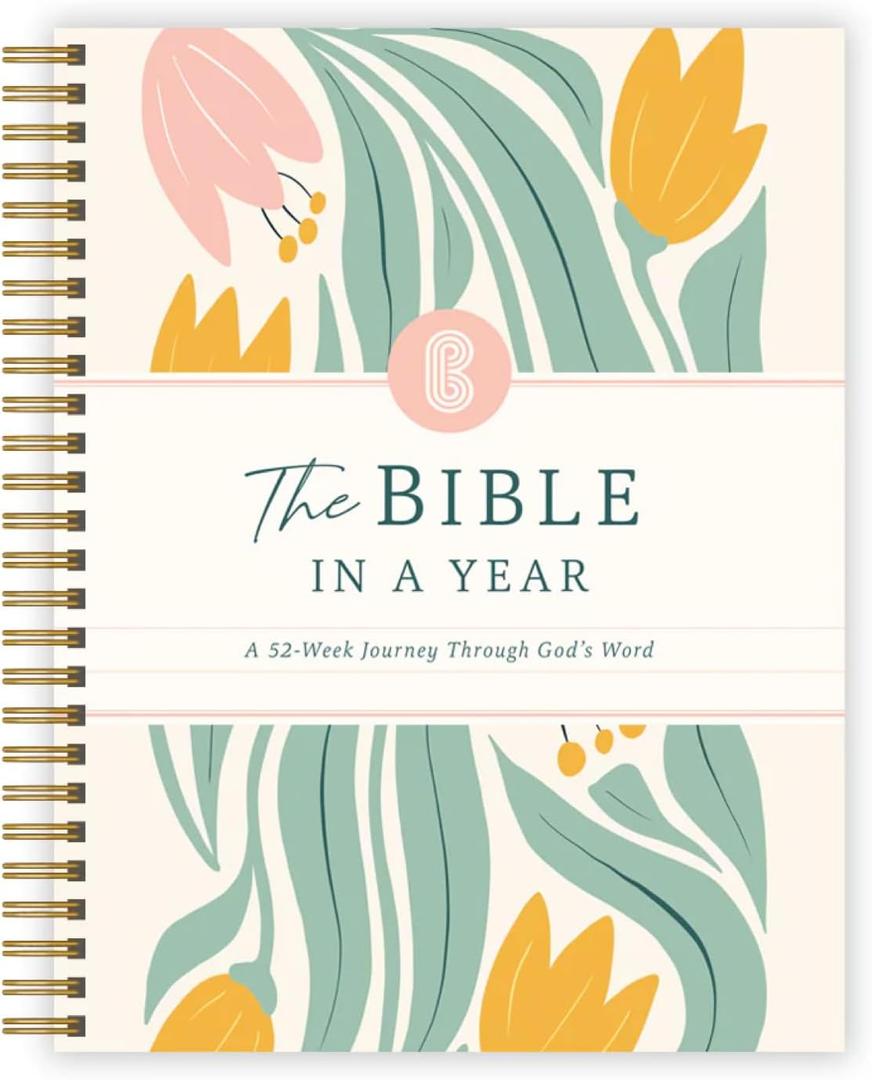 Official Spiral Bible The Bible in a Year | 52 Week Guided Bible Study & Daily Reading Plan | Spiritual Companion & Journal for Adults & Teens | 8.5" x 11" Notebook